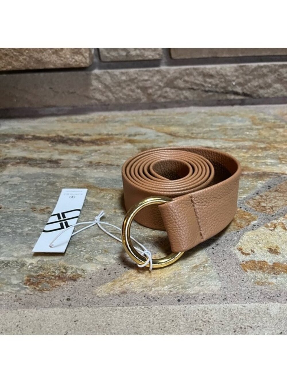 B-Low the Belt Mia Gold and Tan Chic Glam Business Casual Accent Belt NWT OS - Picture 6 of 12